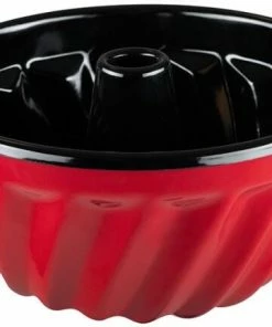 Riess Emaille Riess Gugelhupfform Aus Emaille In Rot 24 Cm