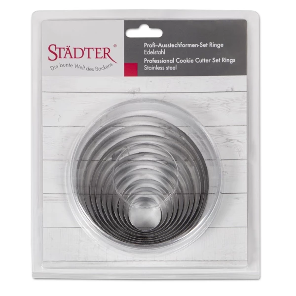 Städter Ausstechform Ringe / Kreise Ø 3–12 Cm Set, 10-teilig 2 Städter Ausstechform Ringe / Kreise Ø 3–12 Cm Set, 10-teilig – Bild 2