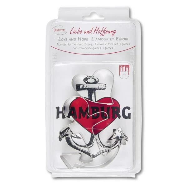 Städter Ausstechform Liebe Und Hoffnung 5,5–9 Cm Set, 2-teilig 1 Städter Ausstechform Liebe Und Hoffnung 5,5–9 Cm Set, 2-teilig
