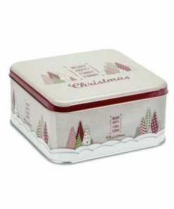 Städter Gebäckdose Yummy Christmas 16,5 X 16,5 X 8 Cm Bunt Quadratisc