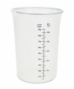 Städter Backhelfer Messbecher Ø 12 Cm / H 16,5 Cm Transparent Silikon 1.000 Ml