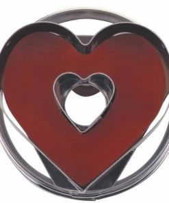 Städter Ausstechform Herz Mit Innenherz ø 4,8 Cm Zerlegbar