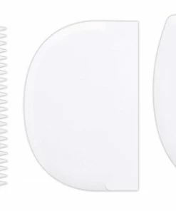 Städter Backhelfer Teigschaber 11–12,5 Cm Weiß Set, 3-teilig