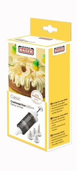 Kaiser Classic Garnierspritze Mit 5 Tüllen 200ml 2 Kaiser Classic Garnierspritze Mit 5 Tüllen 200ml – Bild 2