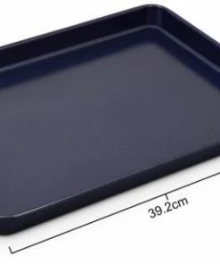 Zyliss Backblech Mit Antihaftbeschichtung -KitchenAid Shop 220 E980191 Baking Tray Hero Shot Angled Dimensions