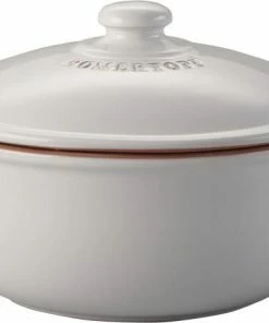 Römertopf Brot-Back-Topf Rund, Weiß