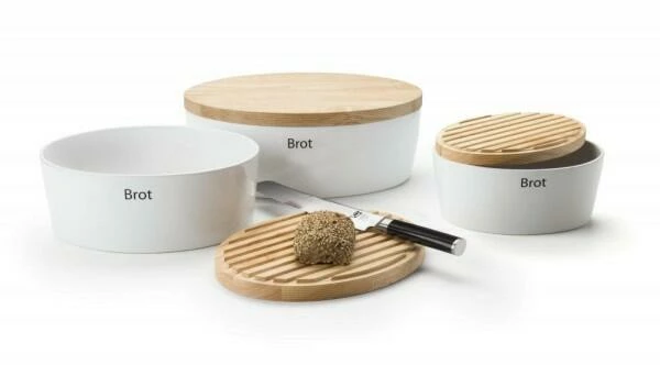 Continenta Brottopf Oval Aus Keramik Mit Holzdeckel 27 X 20 X 13,5 Cm 3 Continenta Brottopf Oval Aus Keramik Mit Holzdeckel 27 X 20 X 13,5 Cm – Bild 3