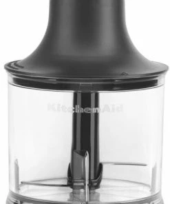 KitchenAid Stabmixer Set In Onyx Schwarz, Kabelgebunden -KitchenAid Shop 5KHBV83x chopper att white background P191291KP 048z