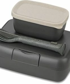 Koziol Lunch Box Candy Ready Mit Besteck-Set In Grau