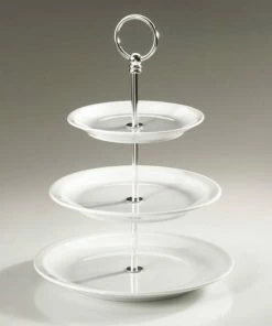 Pillivuyt Etagere Mit Versilbertem Tragegriff 3 Stufen Größe 165 X 200 X 240 Mm 6 Pillivuyt Etagere Mit Versilbertem Tragegriff 3 Stufen Größe 165 X 200 X 240 Mm -KitchenAid Shop 999601BX PILLIVUYT Etagere silber 3 Stufen 1 l