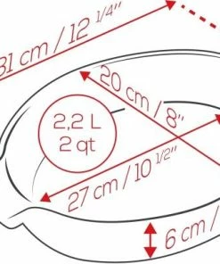 Appolia Auflaufform Oval In Schiefergrau 40 Cm Länge -KitchenAid Shop APPOLIA DIMENSIONS Ovale 31 3 1