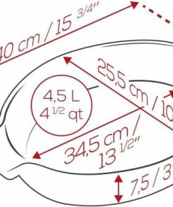 Appolia Auflaufform Oval In Schiefergrau 40 Cm Länge -KitchenAid Shop APPOLIA DIMENSIONS Ovale 40 3 1