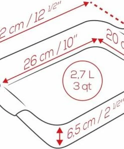 Appolia Auflaufform Rechteckig In Terracotta 25 Cm / 1,4 Liter -KitchenAid Shop APPOLIA DIMENSIONS Rectangle 32 3