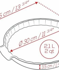 Appolia Tarteform 30 Cm In Blau -KitchenAid Shop APPOLIA DIMENSIONS Tarte 30