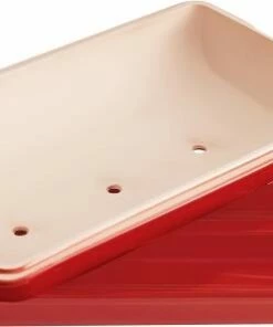 Emile Henry Ciabatta-Set In Grand Cru 8 Emile Henry Ciabatta-Set In Grand Cru -KitchenAid Shop EH 5502 345502 Moule Ciabatta Baker Top open