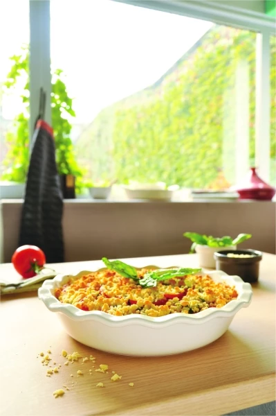 Emile Henry Kuchen-& Auflaufform Mit Wellenrand In Farine 2 Emile Henry Kuchen-& Auflaufform Mit Wellenrand In Farine – Bild 2