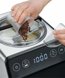 GRAEF Eismaschine IM 700, Edelstahl-schwarz -KitchenAid Shop Graef Eismaschine IM700 Nachfuelloeffnung Deckel