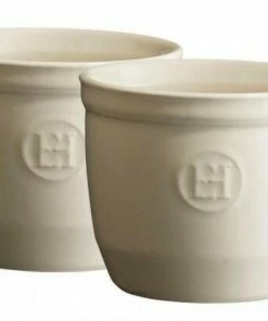 Emile Henry Töpfchen Nr. 8 In Ton, 2er Set