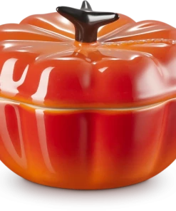 Le Creuset Kürbisförmchen Mit Deckel In Ofenrot