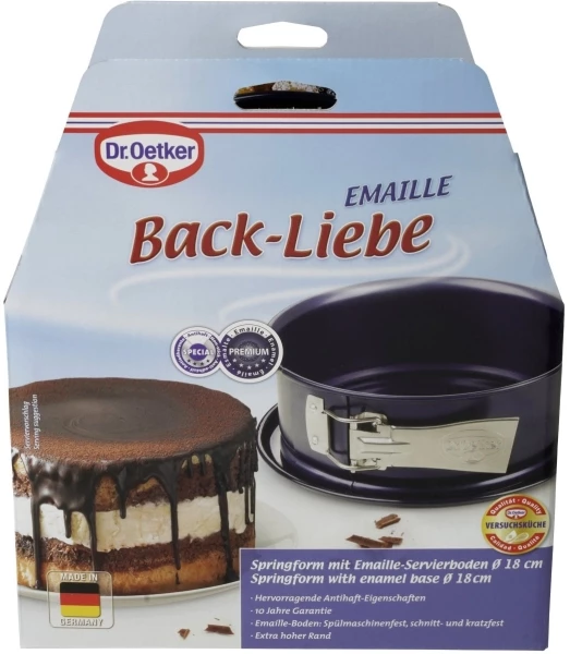 Dr. Oetker Springform Mit Emaille-Servierboden Back-Liebe 18 Cm 4 Dr. Oetker Springform Mit Emaille-Servierboden Back-Liebe 18 Cm – Bild 4