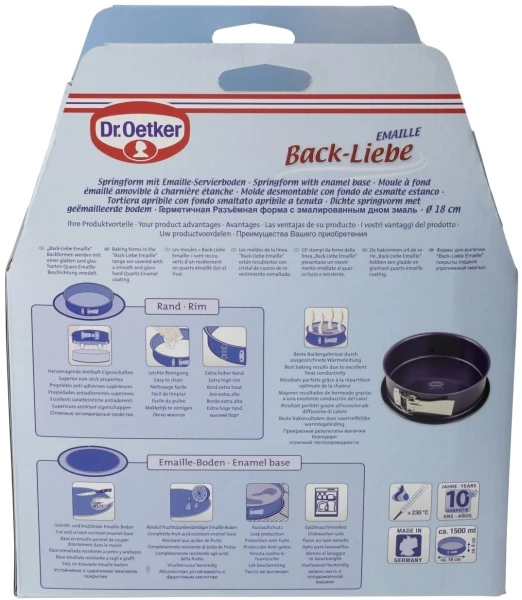 Dr. Oetker Springform Mit Emaille-Servierboden Back-Liebe 18 Cm 5 Dr. Oetker Springform Mit Emaille-Servierboden Back-Liebe 18 Cm – Bild 5